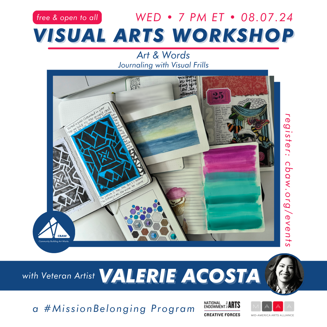Art & Words - An Online Visual Arts Workshop with Valerie Acosta (August 7th, 2024 @ 7 PM ET)