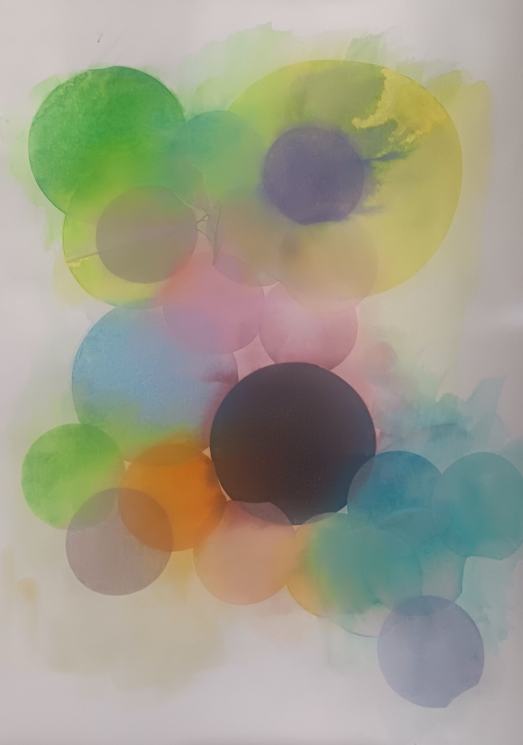 Art Image: "Transcending:Dr. King", bleeding tissue paper on mixed media paper, 9x12", ©2025, Yonsenia White